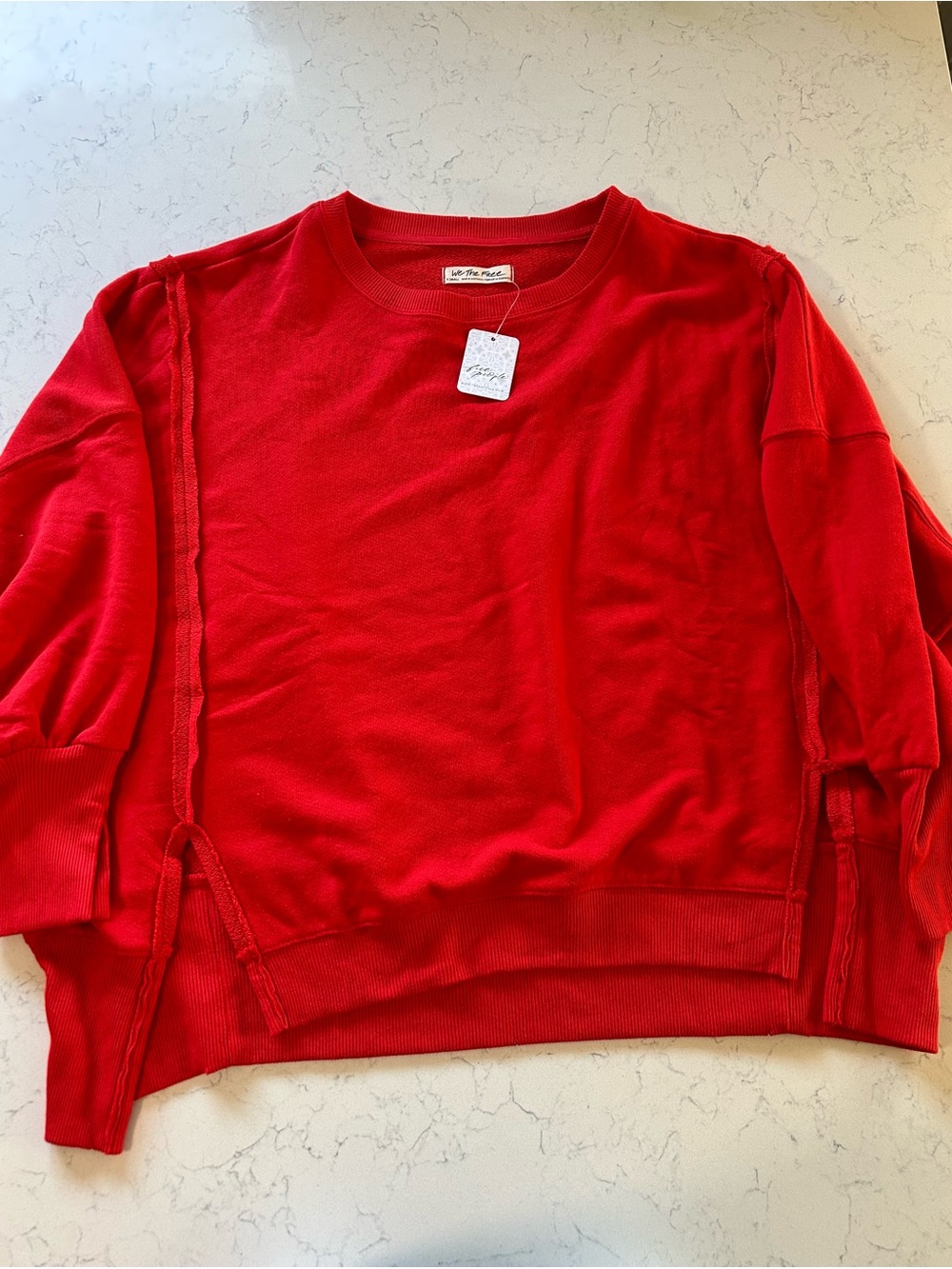NWT We The Free Camden Sweatshirt in Flame Red - Picture 8 of 16